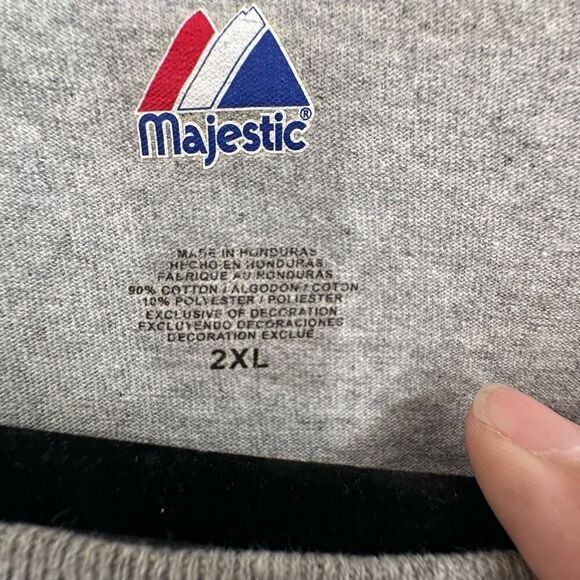 Majestic 2009 New York Yankees 27-Time World Series Champion T-Shirt Gray 2XL - Picture 3 of 8